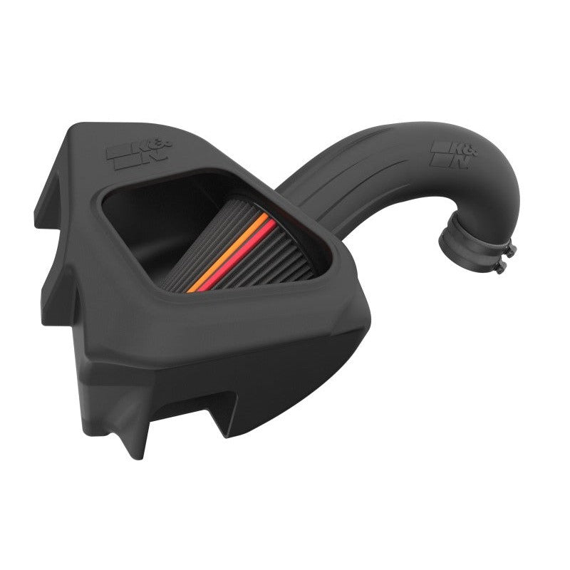 K&N NextGen cold air intake system featuring a black HDPE intake tube and oil-free Dryflow synthetic air filter