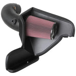 K&N AirCharger intake system with black HDPE tube and conical oiled cotton filter for 2020-2022 Mustang Shelby GT500.