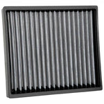K&N Heavy Duty reusable cabin air filter VF8004 featuring pleated filtration media and a durable black frame.