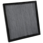 K&N VF3017 washable cabin air filter featuring pleated white synthetic media for 2010-2015 Chevrolet Camaro.