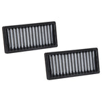 K&N VF1010 washable cabin air filter with white pleated synthetic media for 2011-2018 Jeep Wrangler.