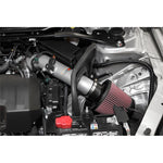 K&N 69 Series Typhoon cold air intake system with silver aluminum tube and red conical filter for 2013-2017 Honda Accord.