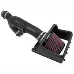 K&N 57-2595 air intake kit with black HDPE tube and conical oiled cotton filter for 2015-2017 Ford 3.5L engines.