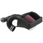 K&N 57 Series FIPK intake kit with black HDPE tube and conical red air filter for 2015-2016 Ford F-150 3.5L EcoBoost