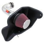 K&N 69-3535TP Typhoon cold air intake kit with silver mandrel-bent aluminum tube and red oiled cotton air filter