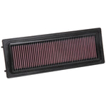 K&N 33-3071 High-Flow replacement drop-in air filter with red pleated oiled cotton media