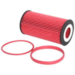 K&N HP-7010 cartridge style oil filter featuring pleated high-flow filtration media.