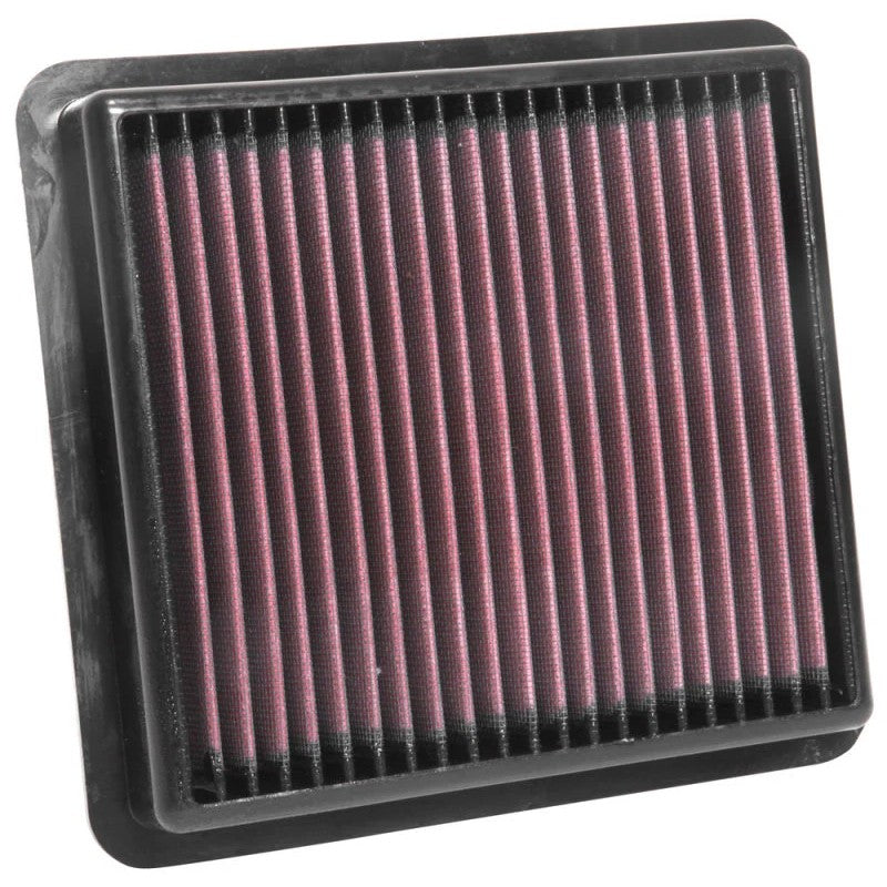K&N 33-5074 washable oiled cotton drop-in air filter with red pleated media for Honda Accord