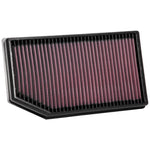 K&N 33-5076 washable red oiled cotton drop-in air filter for 2018-2025 Jeep Wrangler and Gladiator
