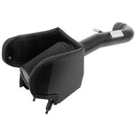 K&N Blackhawk air intake system with black powder-coated aluminum tube and black oil-free synthetic air filter