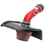 K&N Typhoon intake system featuring a mandrel-bent aluminum tube and conical high-flow air filter for Subaru WRX STI.