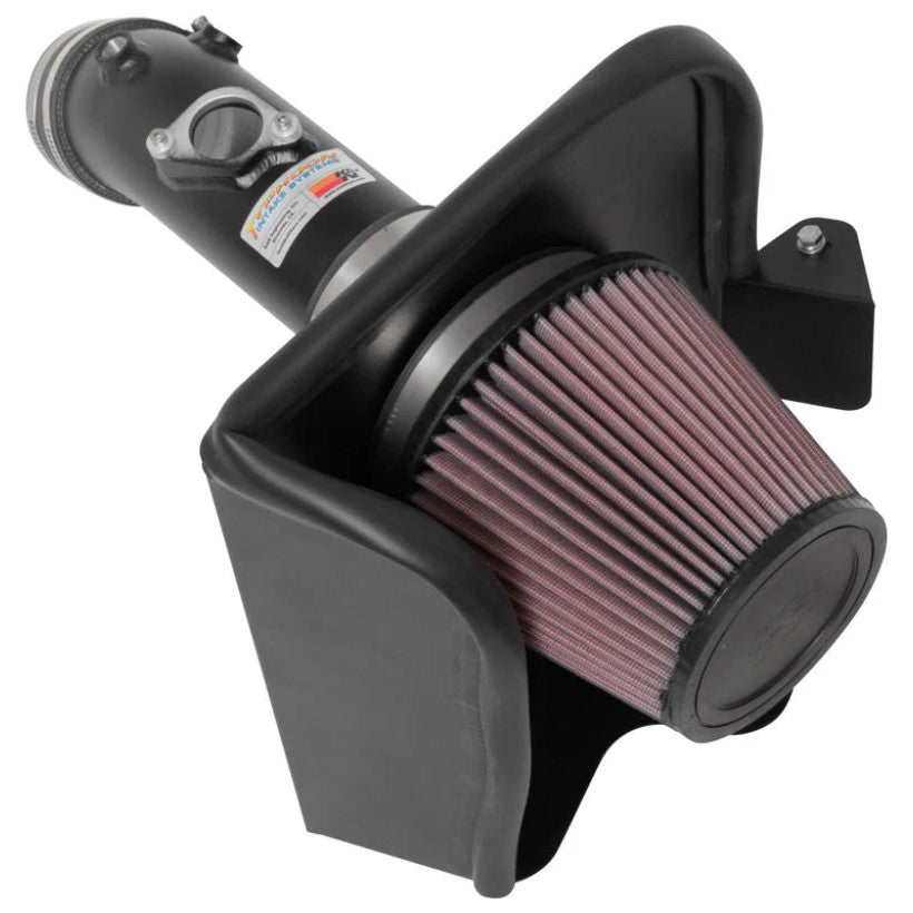 K&N Typhoon cold air intake with mandrel-bent aluminum tube and oiled cotton filter for 2018-2024 Toyota Camry