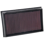 K&N 33-5084 High-Flow washable oiled cotton replacement panel air filter for 2019-2026 Volkswagen 1.4L engines.