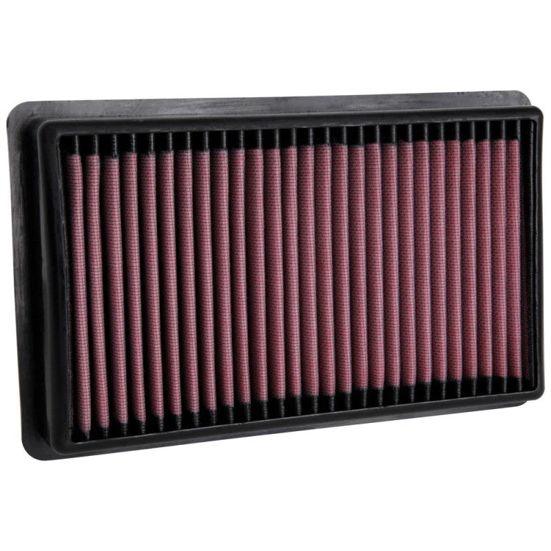 K&N 33-5106 High-Flow replacement air filter with red oiled cotton media for 2020-2023 Jeep Wrangler and Gladiator