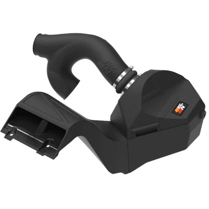 K&N AirCharger intake system with black HDPE tube and enclosed air box for 2021-2025 Ford F-150
