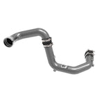 K&N gunmetal gray powder-coated aluminum charge pipes with black silicone couplers and T-bolt clamps.