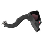 K&N AirCharger cold air intake with black HDPE tube and conical oiled cotton filter for 2024-2026 Ford Mustang EcoBoost