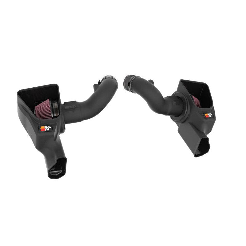 K&N 63 Series air intake featuring a rotationally molded HDPE tube and enclosed air box for 2024-2026 Ford Mustang.
