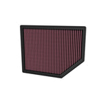 K&N 33-5132 replacement high-flow air filter with red oiled cotton media and black flexible frame.