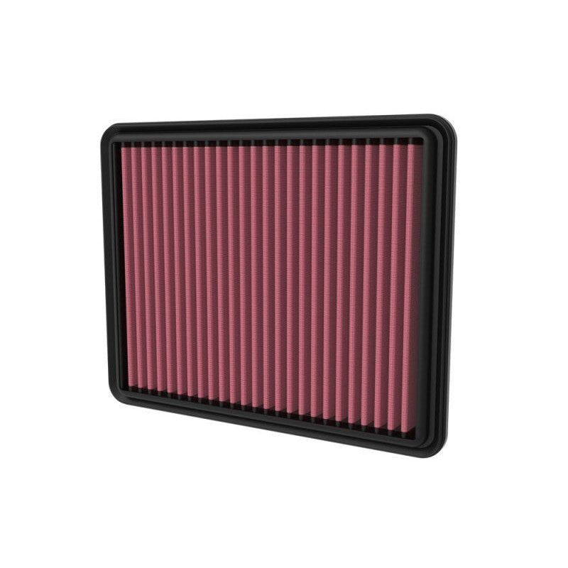 K&N 33-3177 high-flow replacement air filter with red pleated media for 2022-2023 Toyota Land Cruiser V6-3.3L.