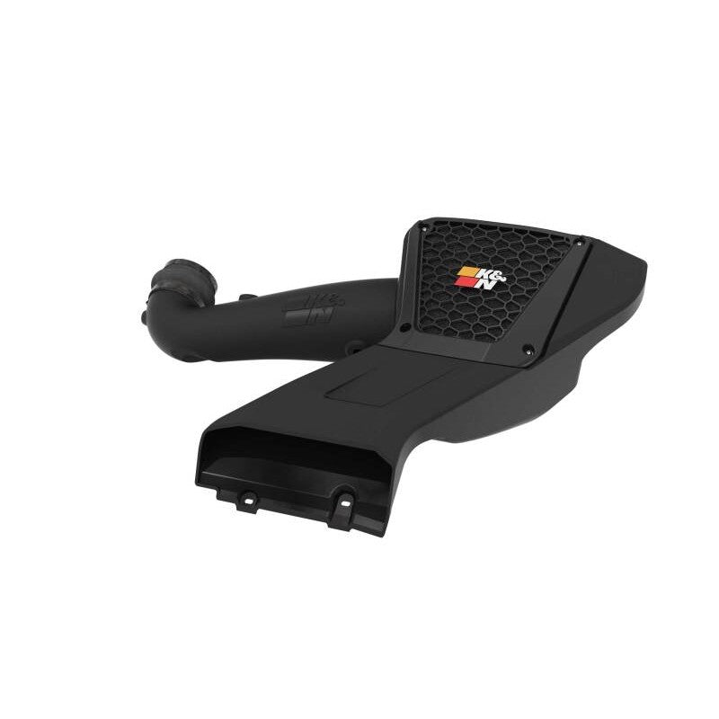 K&N 63-2624 Performance Air Intake System with black HDPE tube and red oiled cotton filter for Ford Raptor 5.2L