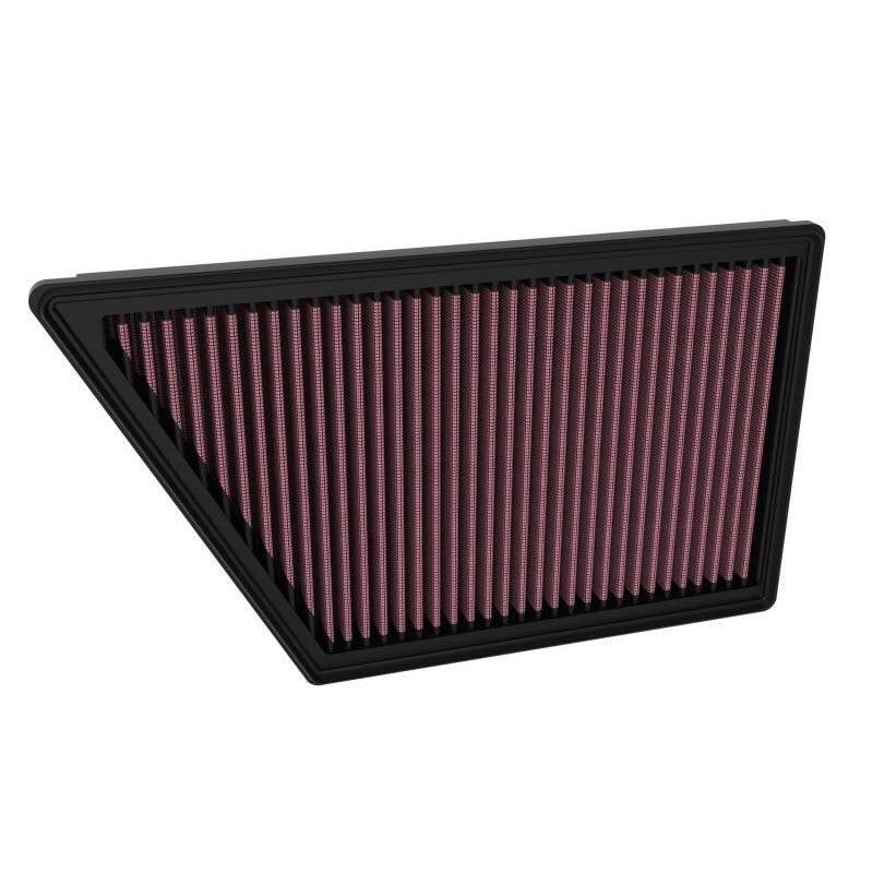 K&N 33-3185 high-flow washable air filter with pleated red oiled cotton media for 2023-2024 Ford Ranger and Everest