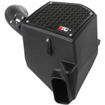 K&N 63 Series AirCharger intake system with black HDPE tube and enclosed air box for 3.0L Duramax diesel engines.