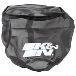 Black K&N Drycharger polyester air filter wrap for 6-inch diameter by 6-inch tall closed-top filters.