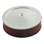 K&N AirCharger 63-1007-1 performance intake with round high-flow air filter and polished chrome lid.
