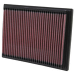 K&N 33-2070 drop-in high-flow air filter featuring oiled cotton media for BMW factory air boxes