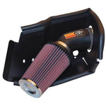 K&N performance intake system with HDPE tube, oversized conical air filter, and heat shield for E36 BMW models.