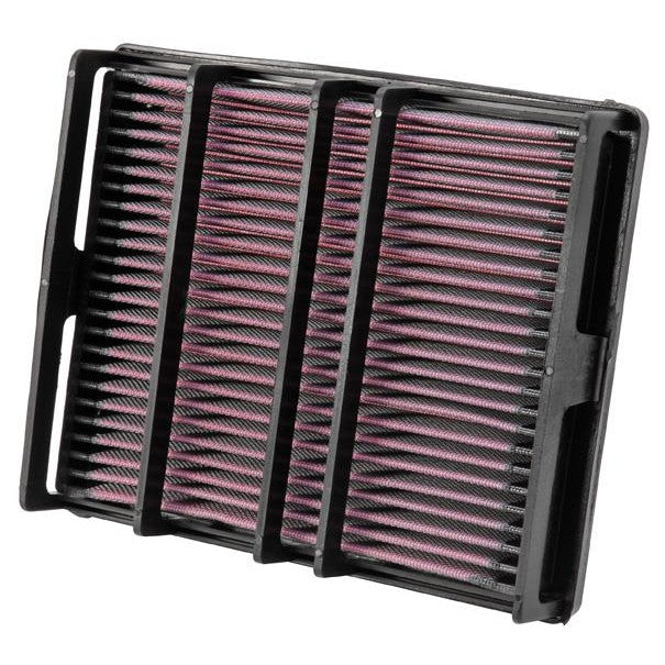 K&N 33-2054 washable high-flow replacement air filter with red oiled cotton media