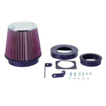 K&N 57-2511 FIPK intake kit featuring a black high-flow cone filter and intake tube for 1994-1995 Ford Mustang 5.0L.