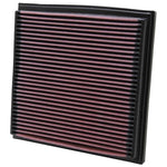 K&N 33-2733 high-flow oiled cotton drop-in air filter for 1995-1998 BMW 3-series and Z3 engines.