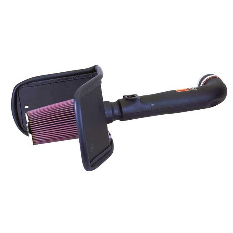 K&N 57-9021 Performance Air Intake Kit with black HDPE tube and red oiled filter for 1999-2005 Toyota Land Cruiser.