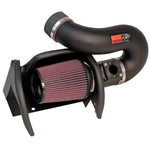 K&N performance intake kit for Porsche 911 featuring black HDPE tube and red conical oiled cotton air filter.