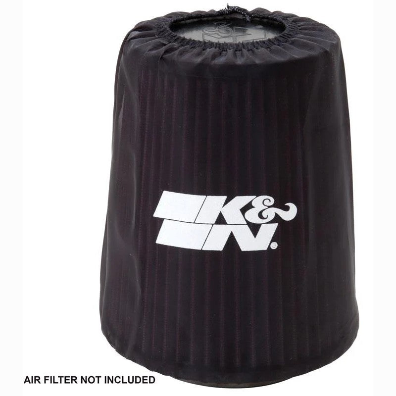 Black K&N Drycharger silicone-treated polyester mesh wrap for air filters and flame arrestors.