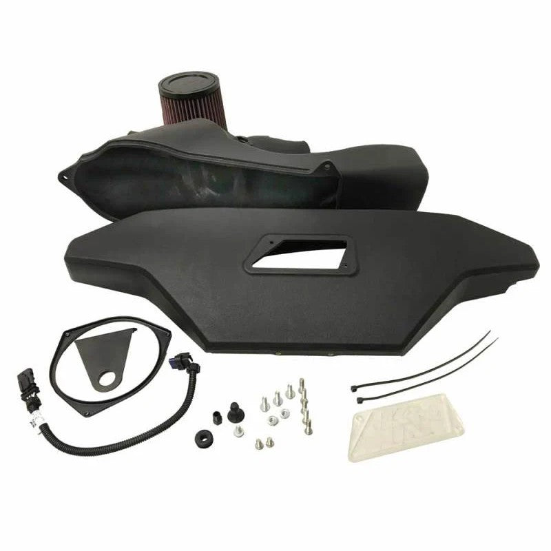 K&N 57S-2001 Performance Airbox intake system with black injection-molded enclosed housing for BMW N20 engines.