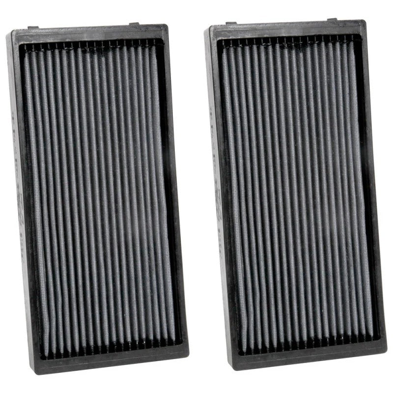K&N VF3019 washable cabin air filter featuring pleated high-flow synthetic media for BMW vehicles.