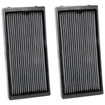 K&N VF3019 washable cabin air filter featuring pleated high-flow synthetic media for BMW vehicles.