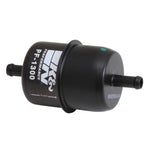 K&N PF-1300 cellulose media fuel filter with carbon steel housing, 1.688 inch OD by 3.813 inch length