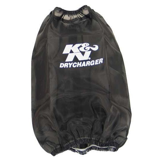 Black K&N Drycharger round tapered air filter wrap RC-3690DK