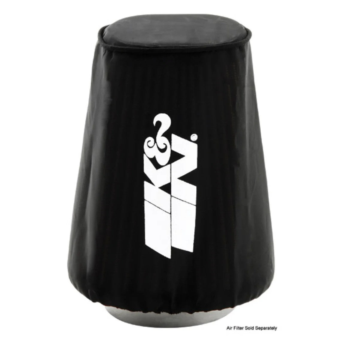 Black K&N Drycharger silicone-treated polyester air filter wrap RC-3680DK for water protection.