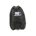 Black K&N Drycharger water-repellent polyester wrap for round tapered air filters.