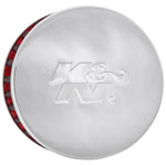 K&N 62-1160 crankcase vent filter with embossed chrome top and 3/4 inch zinc push-in mounting tube.