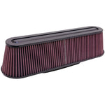 K&N RP-5161 universal oval air filter featuring a carbon fiber top, carbon fiber base, and 3.25-inch flange.