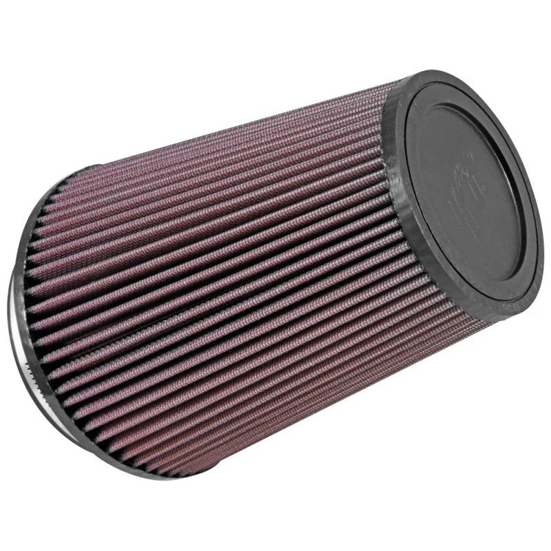 K&N RU-2805XD XD series universal clamp-on air filter featuring a 5-inch flange and washable cotton filter media.