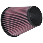 K&N RU-1035 round tapered universal air filter with 3.5 inch 10 degree angled rubber flange and pleated media.