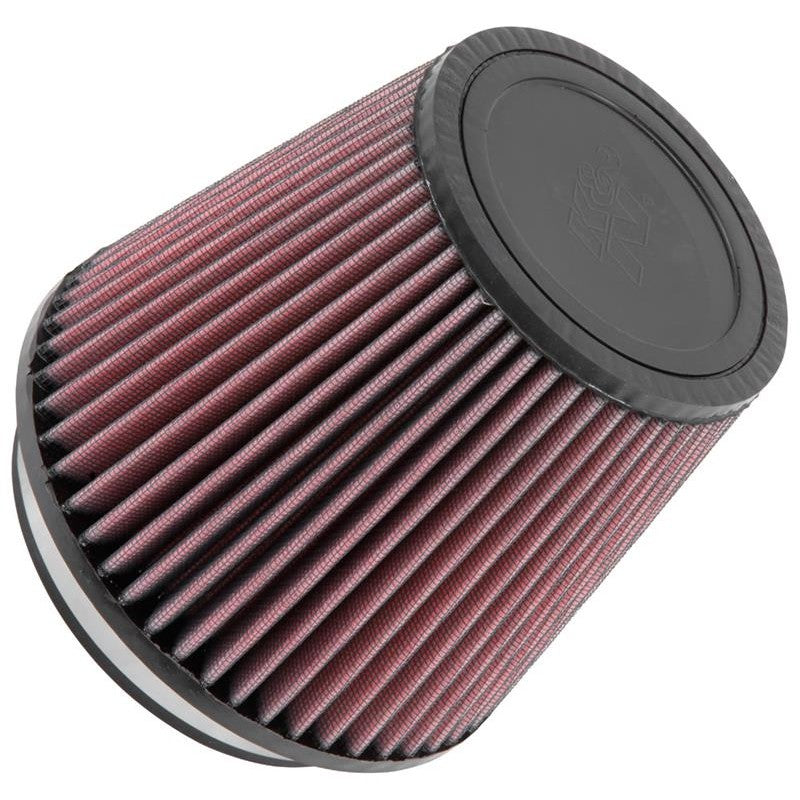 K&N RU-5147 round tapered universal air filter with 5-inch rubber flange and washable pleated cotton media