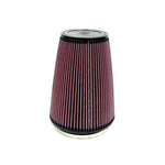 K&N RU-3280 universal rubber air filter with 6-inch flange, 7.5-inch base, and 10-inch height